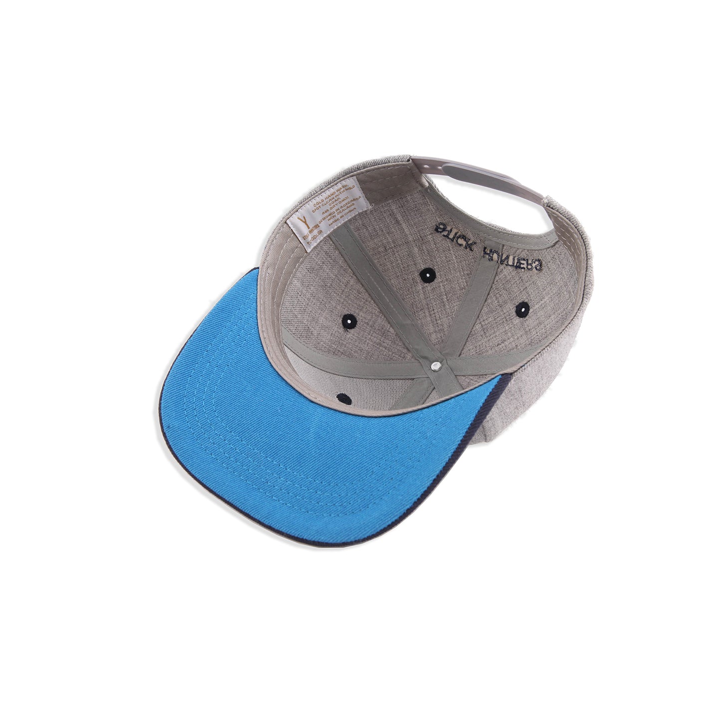 TODDLER AND KIDS SNAPBACK HAT - GREY AND BLUE